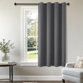 ChrisDowa Blackout Curtains 54 inches Long for Bedroom - Grommet Thermal Insulated Room Darkening Curtains for Living Room (1 Panel, Grey, 52 x 54 Inch)