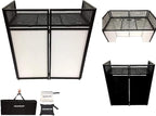 DJ Event Facade White/Black Scrim Metal Frame Booth + 20" x 40" Flat Table Top Includes Both White and Black Panels + Carrying Cases!