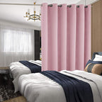 BGment Room Darkening Curtain for Sliding Door, Wide Blackout Room Divider Curtain for Living Room 96 Inch Length, Thermal Privacy Soundproof Window Drape for Bedroom, Pink, 1 Panel, 120 Wide