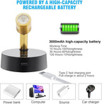 Wireless Rechargeable LED Spotlight Battery Powered Picture Lights Indoor Spot Lights Puck Lights with Remote for Wall Art Display Dartboard Painting Artwork Accent Closet (Gold-3000K)