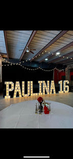 3ft durable wood marquee light up Letters/Numbers multiple use indoor/outdoor large light up letters and numbers for party decorations Perfect for birthdays weddings graduations any type of event. (Price is per marquee, once order is placed please mess...
