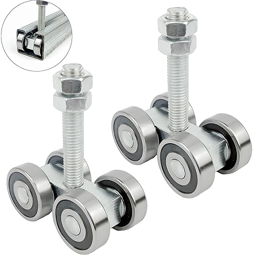 4 Wheel Trolley Assembly Roller Trolley Silent M10 Bolt for use with 1-5/8" Wide and All 1-5/8" or Taller Strut Channel 2Pcs