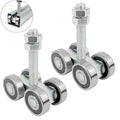4 Wheel Trolley Assembly Roller Trolley Silent M10 Bolt for use with 1-5/8" Wide and All 1-5/8" or Taller Strut Channel 2Pcs