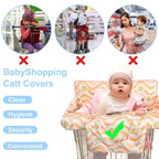 Pink Shopping Cart Cover for Baby 2-in-1 High Chair Cover with Safety Harness Multifunctional Sunflower Pattern Cart Covers for Babies Soft Padded Grocery Cart Cover for Baby Boy Girl