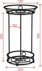 Plant Stand Indoor Outdoor - Metal Planter Holder Shelf Tall Tiered Flower Pot Display Organizer Rack for Garden, Patio, Living Room, Bathroom, Office (Black)