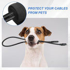 uxcell Hook and Loop Cable Management Sleeve, 10ft x 0.6 Inch Flexible Cable Wrap Cover Wire Hider, Cord Organizer and Cable Protectors for Desk TV Computer, Black
