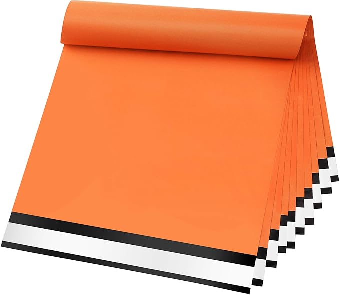 Famagic Poly Mailers 19x24 Inches 50 Pcs Orange Packaging Shipping Bags Mailing Envelopes Self-Seal Waterproof and Tear-Proof Mailers Bags for Small Business Clothing Boutique