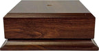 Display Base Pedestal Cherry Finish with 5/16" Center Hole – Square Stand Blank for Trophies, Figurines, 3D Prints, DIY Projects – Available in Multiple Sizes (5 1/2"Lx5 1/2"Wx2 1/8"H)