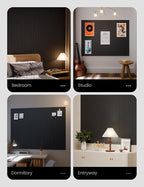 Large Felt Bulletin Board 48" X 36" Large Cork Board Alternative-12 Pack with 70 Safe Removable Adhesive Tabs, Cork Boards for Walls Cork Board for Home Office Classroom Pin Board (Black)