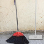 Adjustable Aluminum Alloy Dust Mop with 3-Section Telescopic Pole, Microfiber Flat Floor Mop for Hardwood and Tile Floors, Heavy Duty Gray Electrostatic Cleaning Tool for