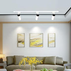 Super Brightness 6000K Cool Light Dimmable Brightness 25W 2000lm H Type LED White Track Lighting Kit System with 13 FT Track Rails, Ceiling Spotlight Fixture with Installation Package