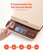 VEVOR Digital Shipping Postal Scale, 0.1 oz High Accuracy, 88 lbs Postal Scale with Hold/Tare/Auto-Off Function, Flip Holder Design & Easy Calibration, Fit for Home and Office Use, Battery Included