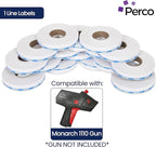Perco Blue Reverse Print on White Grocery Labels to fit Monarch 1110 Price Gun, 4 Sleeves - 68,000 Labels