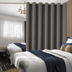 BGment Grey Sliding Door Curtain 96 Inch Long - Wide Room Darkening Room Divider Curtain for Bedroom Privacy Themral Insulated Grommet Separator Drape, 1 Panel, 100 X 96