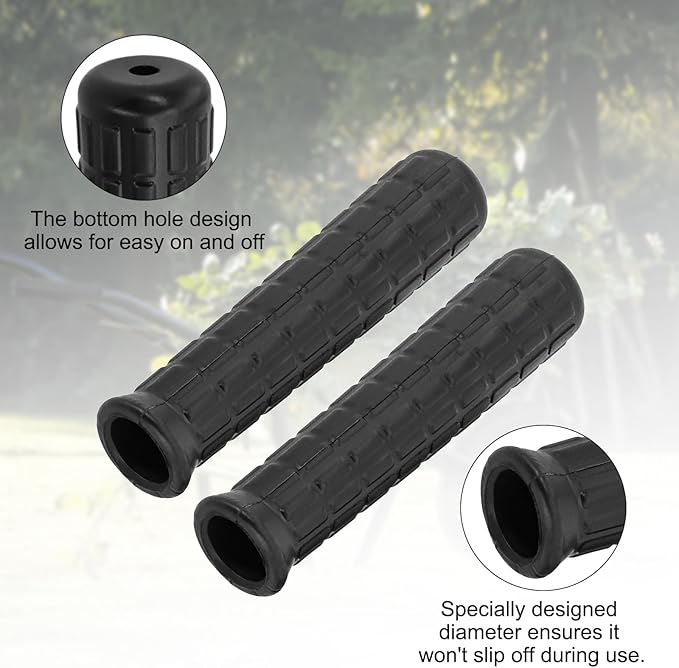 Wheelbarrow Antiskid Handle Cover, Rubber Handle Grips For Truck/Garden Cart/Barrow/Bike, Non Slip/Shock Absorption Round Tube Sleeves, Wheelbarrow Accessories(114 x 18mm)