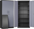 SISESOL Storage Cabinet with Doors and Shelves,71" Metal Storage Cabinet with Lock,5 Adjustable Shelf, Steel Lockers for Home Office,School,Shop,Garage Tool Utility Cabinets