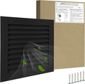 20"*20" Gable Vent,Aluminum Alloy Wall Vent Shed Vents,with Removable Strainer and 180 Degree Opening Angle.Ideal for Attic,Shed,Garage,Play House,Coop.[Inside Dimensions:17.7"w X 17.7"h]-Black 1 Pack