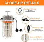 400W Construction Light, 56000lm LED Temporary Work Light, 5000K Daylight White, IP65 Waterproof Dustproof, Portable Hanging Lighting for Jobsite Workshop High Bay and Damp Locations
