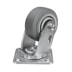 4'' × 2'' Caster Wheel, Heavy Duty Industrial Caster, Rubber Wheels with Roller Bearing, Load 600lbs per Swivel Casters for Cart Dolly Toolbox Trolley (1 Swivel)
