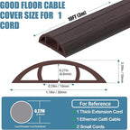 Floor Cord Covers for Wires 10FT Cable Hider Wire Cover Self Adhesive Cord Hider Floor for Offices, Homes, Workshops, Warehouses Cable Cavity 0.39" W x 0.27" H