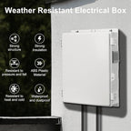 Outdoor Electrical Junction Box, ABS Water Resistant Enclosure with Internal Mounting Panel & Hinged Cover, 15.7" H* 11" L* 4.1" W