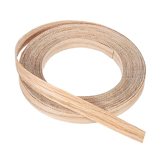 PATIKIL Red Oak Edge Banding, 1/2 Inch x 25 ft Wood Veneer Tape Pre-glued Flexible Plywood Edge Banding with Hot Melt Adhesive for Furniture Restoration
