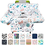 Shopping Cart Cover for Baby 2-in-1 High Chair Cover with Safety Harness Multifunctional White Spots Pattern Cart Covers for Babies Soft Padded Grocery Cart Cover for Baby Boy Girl