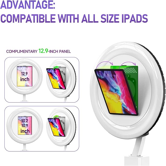 HARZHI Portable Photo Booth Compatible with Ipad 12.9in 10.9in 10.2in,for Ipad Photo Booth Shell Stand Stand Provide Chacktok PhotoBooth Software for Party and Wedding, Flight Case