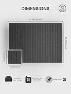 Bumusty Large Cork Board Alternative-47 x35 Felt Bulletin Board Tiles, with 30 Pushpins, 70 Adhesive Tabs, 12-Pack Slat Wall Paneling, Cork Boards for Office Push Pin Board Felt Board-Charcoal Gray