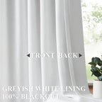 Vision Home White Pinch Pleated Full Blackout Curtains Thermal Insulated Window Curtains 72 inch for Living Room Bedroom Room Darkening Pinch Pleat Drapes with Hooks Back Tab 2 Panel 40" Wx72 L
