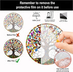 Colorful Tree Acrylic Ornament with Hanging Rope Chain Acrylic Wall Hanging Decoration for Window Door Display