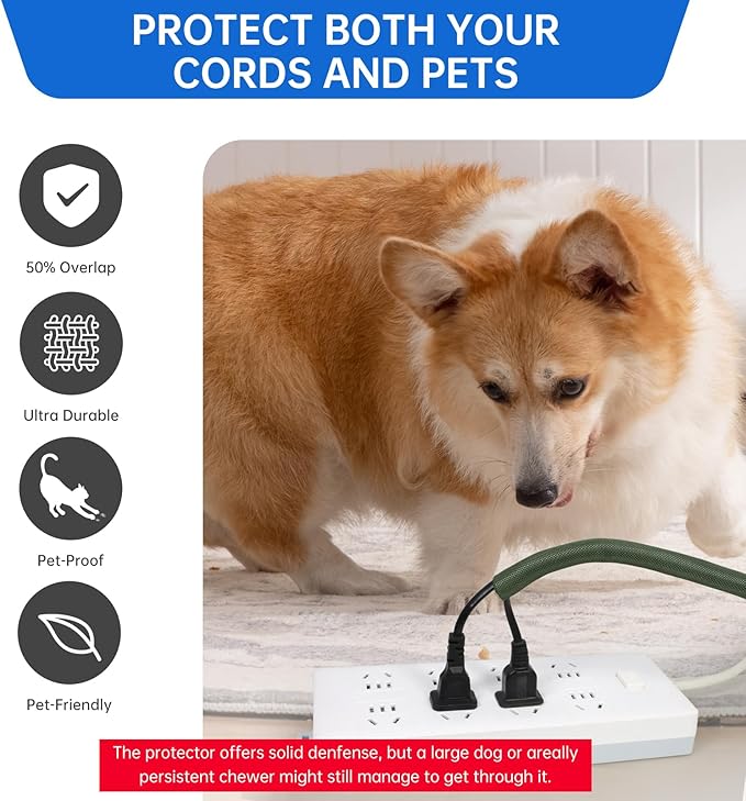Split Braided Cable Sleeve，Flexible Wire Loom Tubing, Automotive Cord Protector Pet Proof, Cable Management for Computer TV Electric Wires Harness 16ft (Dark Green, 13mm（1/2")