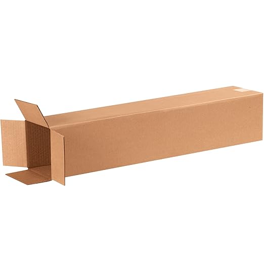 BOX USA 6x6x30 Tall Corrugated Boxes, Tall, 6L x 6W x 30H, Pack of 25 | Shipping, Packaging, Moving, Storage Box for Home or Business, Strong Wholesale Bulk Boxes
