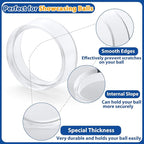 100 Pcs Baseball Holder Ring Stand 0.6/1.22 Inch Round Acrylic Stands, Small Display Stand Ring Clear Sphere Holder for Small Balls, Baseball, Golf Ball, Crystal Ball, Egg Stand, Marble, Softball