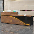 Reception Desk, Checkout Counter, Reception Counter Desk, eception Counter Desk with Adjustable Shelf & Lockable Drawers, for Clothing Store, Company Front Desk, Coffee Shop