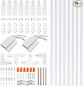 White Full Accessories and Rails Kit for H Type Track Lighting Systems 26FT Track Rails, Floating Canopy Connector, Live End, I, T and L Connectors.Great Value Set for LED Track Lighting