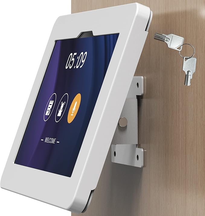 Tablet Wall Mount Compatible with Samsung Galaxy Tab S9 & S9 FE, All Metal, Anti-Theft Lock Adjustable Tablet Stand