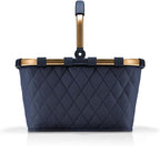 reisenthel carrybag rhombus midnight gold - Sturdy shopping basket with plenty of storage space and practical inner pocket - Elegant and water-repellent design