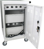 Laptop and Tablet Charging Cart, 32 Unit Device Mobile Charging Station for Chromebook, Tablet, Laptop, with Charging Port Screen Size Up to 16.3", Suitable for Office, Classroom, etc (Antique White)