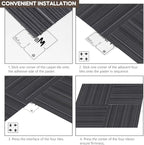 ALTRUISTIC Heavy Duty Commercial Carpet Tiles 24" x 24", 18 Pcs/72 sq ft (FlexLok tabs Included),Non-Slip Soft Square Carpet Floor Tile for Office Bedroom Living Room Kitchen Garage Gym (Black)