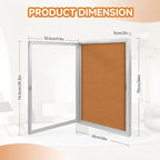 Enclosed Bulletin Board with Locking Door, Outdoor Bulletin Board Weatherproof, Lockable Display Case for Home, Office, and Community Use(23.6“L x 35.4" W Cork)