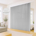 Faux Linen Sheer Divider Curtain with Flexible Curtain Track, Light Filtering Privacy Drapes for Window or Room Divider Curtains for Living Room Bedroom, Natural Linen,100" W x 108" L,1 Panel
