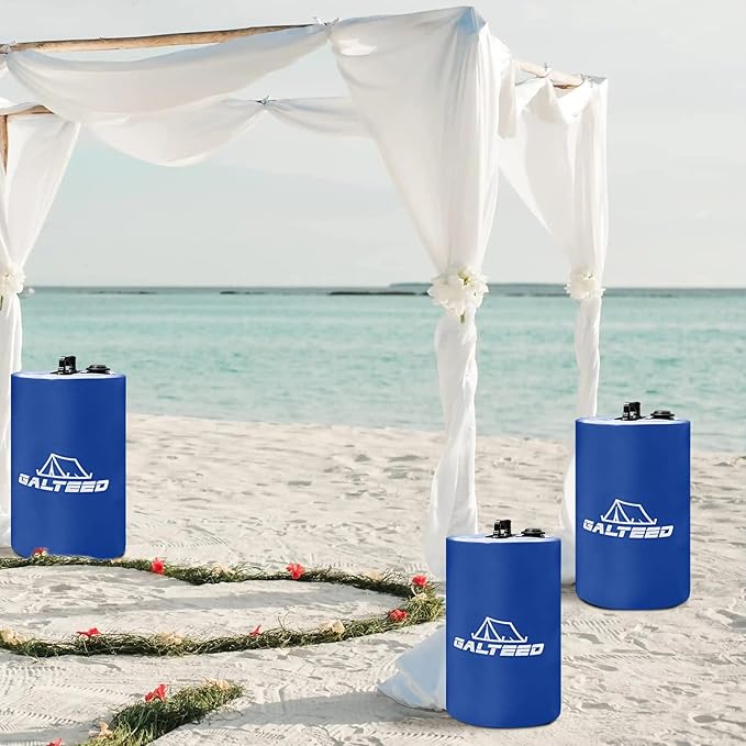 Canopy Water Weights Bag,8 Pack 440LBS Pop Up Tent Water Weights for Legs Heavy Duty Canopy Leg Weights for Pop Up Canopy,Canopies,Tent,Gazebo,Blue,25L/PC