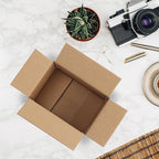 Calenzana 6x4x4 Shipping Boxes Set of 50, White Corrugated Cardboard Box for Mailing Packing Gifts Small Business
