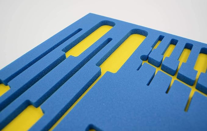 5S Tool Box Shadow Foam Organizers (2 Color) FITS Craftsman Model# 113668 (16.5" x 36.75", Blue Top/Yellow Bottom)…