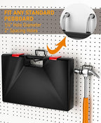 INCLY 36 Pack Heavy Duty Pegboard Hooks, 1/4" Pegboard Drill Holder Tool Utility Hooks, Peg Board Tool Hangers Accessories for Hanging Power Tools, Drill, Hammer, Workbench, Garage