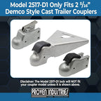 Proven Industries Model 2517-D1 Trailer Lock, Fits 2 5/16-Inch Demco Cast Trailer Couplers, Made in The USA (Black)