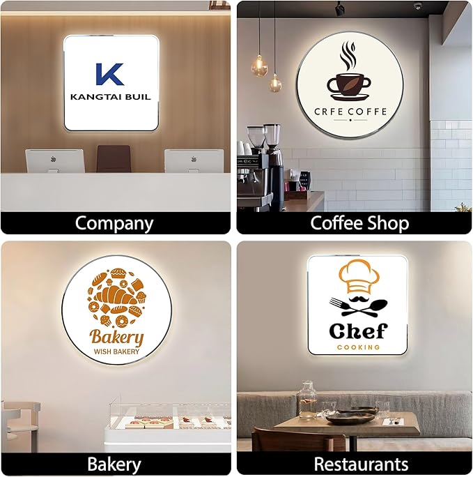 Custom Light Box Sign for Business, Single Sided Advertising Light Box, LED Business Outdoor sign for Storefronts, Bars, Restaurants, Salons, Hotels, Coffee Shops, Waterproof