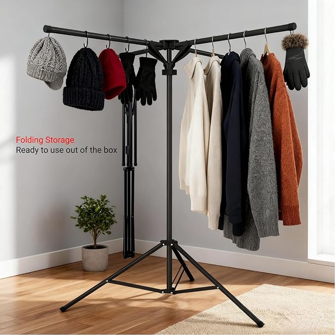Heavy Duty Metal Shopping Bag Rack - Adjustable Height 51" to 71", Foldable Bag Holder Stand with Storage Bag, Retail Display Stand for Store/Boutique/Mall (Holds 50lbs)