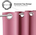 ChrisDowa Room Divider Curtain 108 Inches Long, Wide Blackout Sliding Door Curtain for Bedroom, Room Darkening Privacy Window Curtain for Patio Door (1 Panel Set, Pink, 100 x 108 Inch)